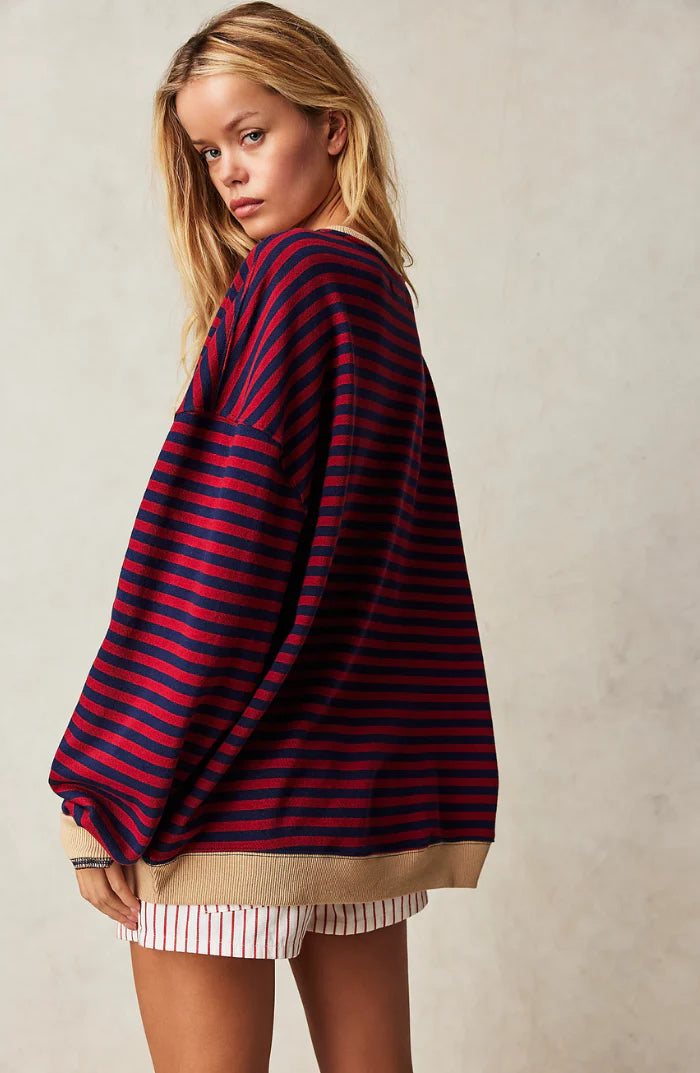 Frances - Oversized Striped Pullover