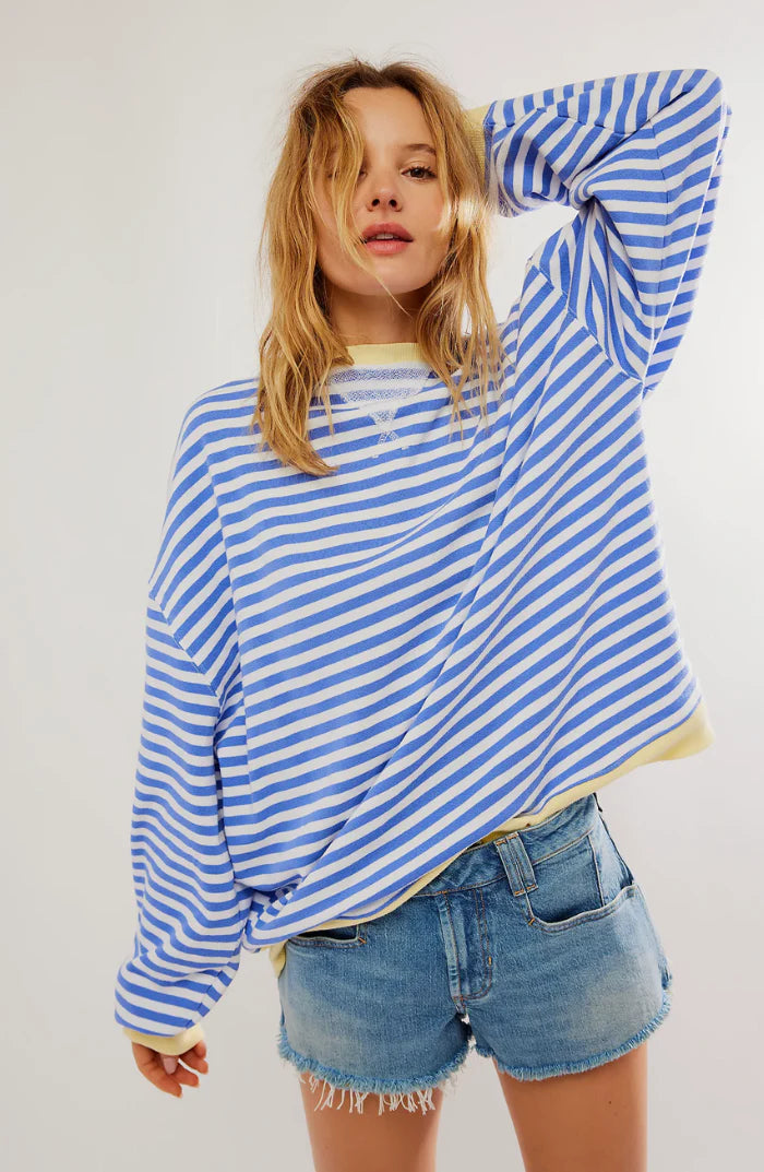 Frances - Oversized Striped Pullover