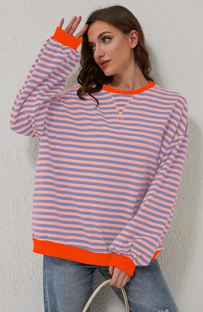 Frances - Oversized Striped Pullover