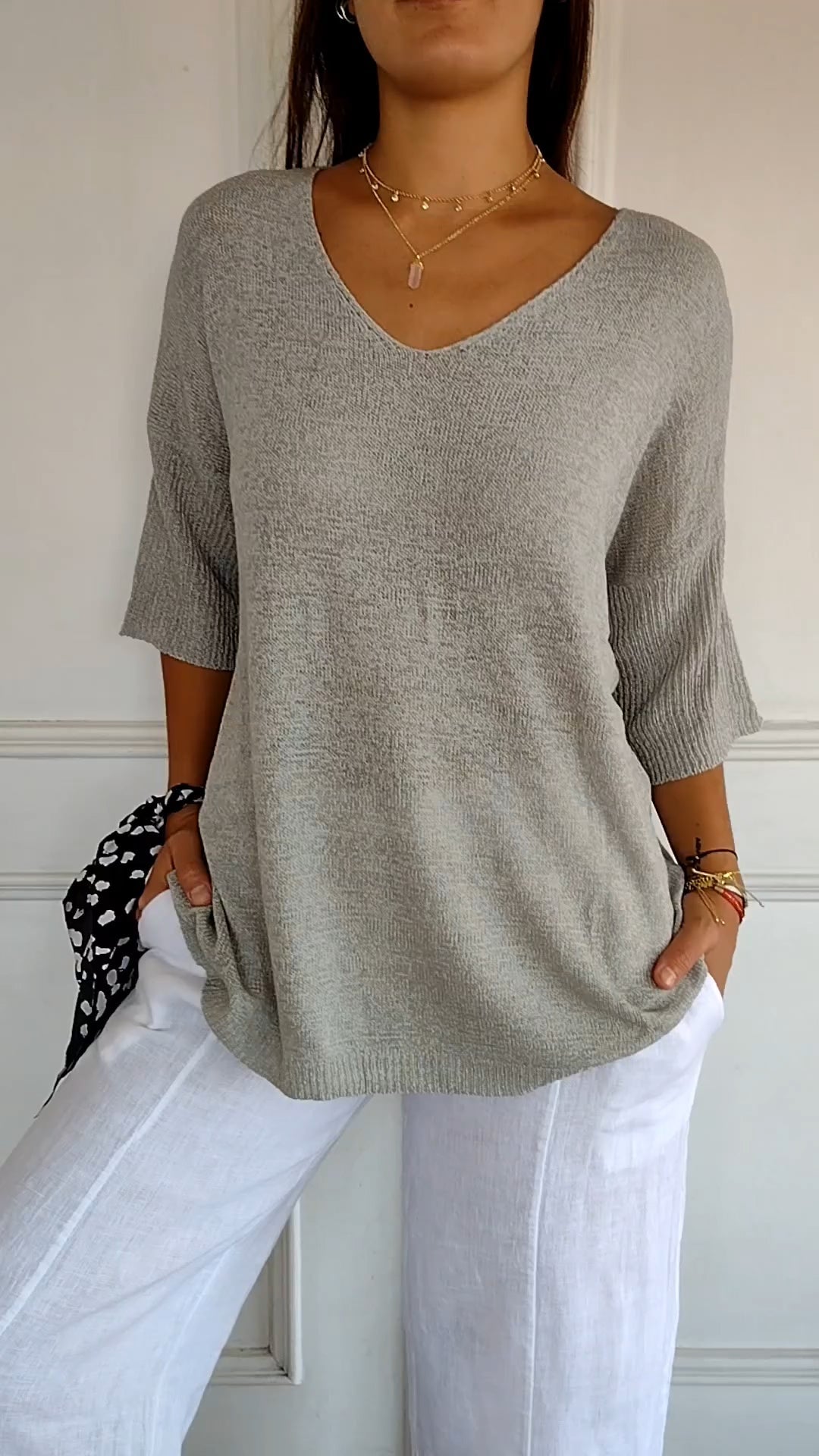 Bailey | V-neck Knitted Top