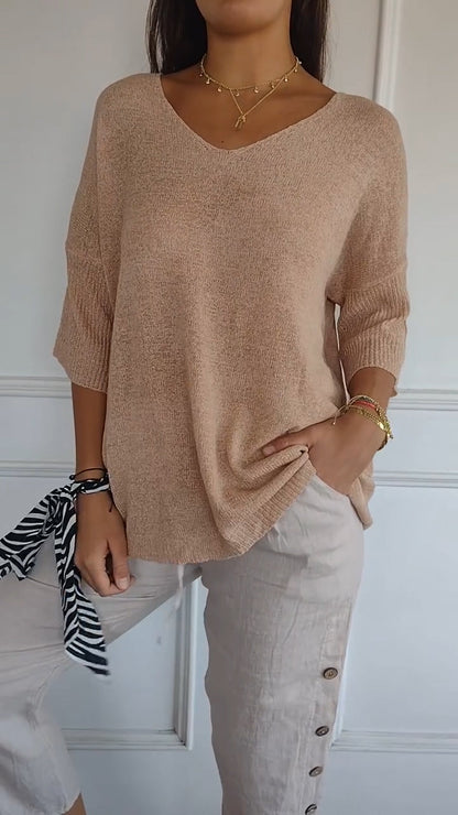 Bailey | V-neck Knitted Top