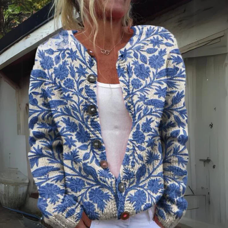 VERONICA | LUXE FLORAL PRINT CARDIGAN