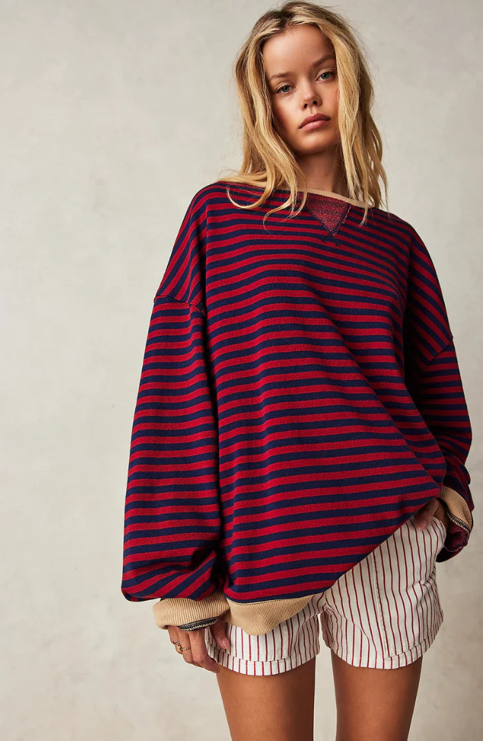 Frances - Oversized Striped Pullover