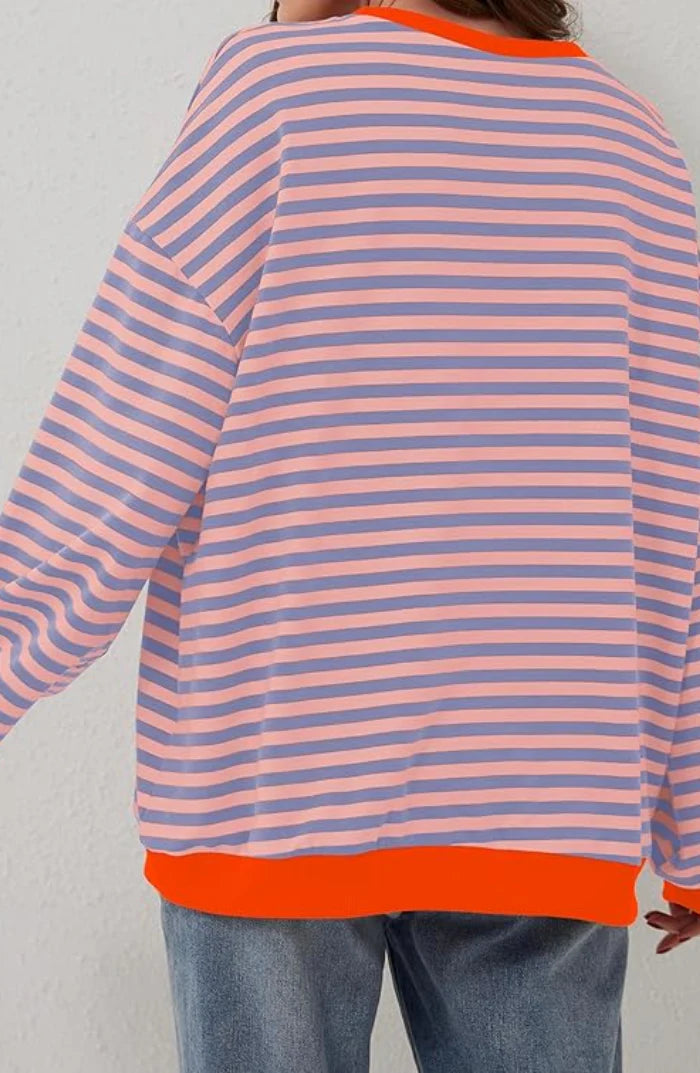 Frances - Oversized Striped Pullover