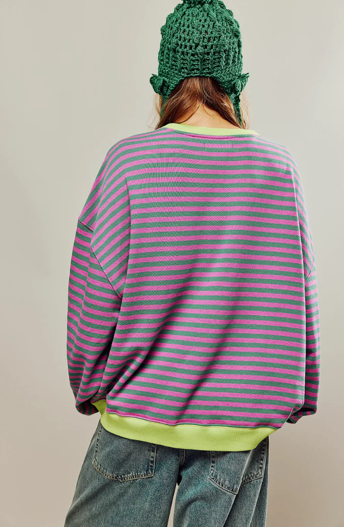 Frances - Oversized Striped Pullover