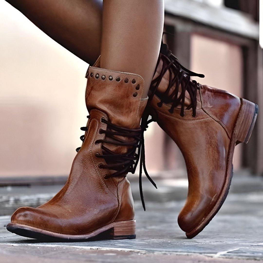 Kimberly | Leather Lace-up Boots