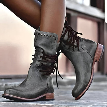 Kimberly | Leather Lace-up Boots