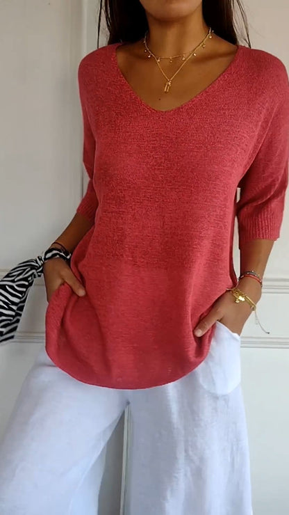 Bailey | V-neck Knitted Top