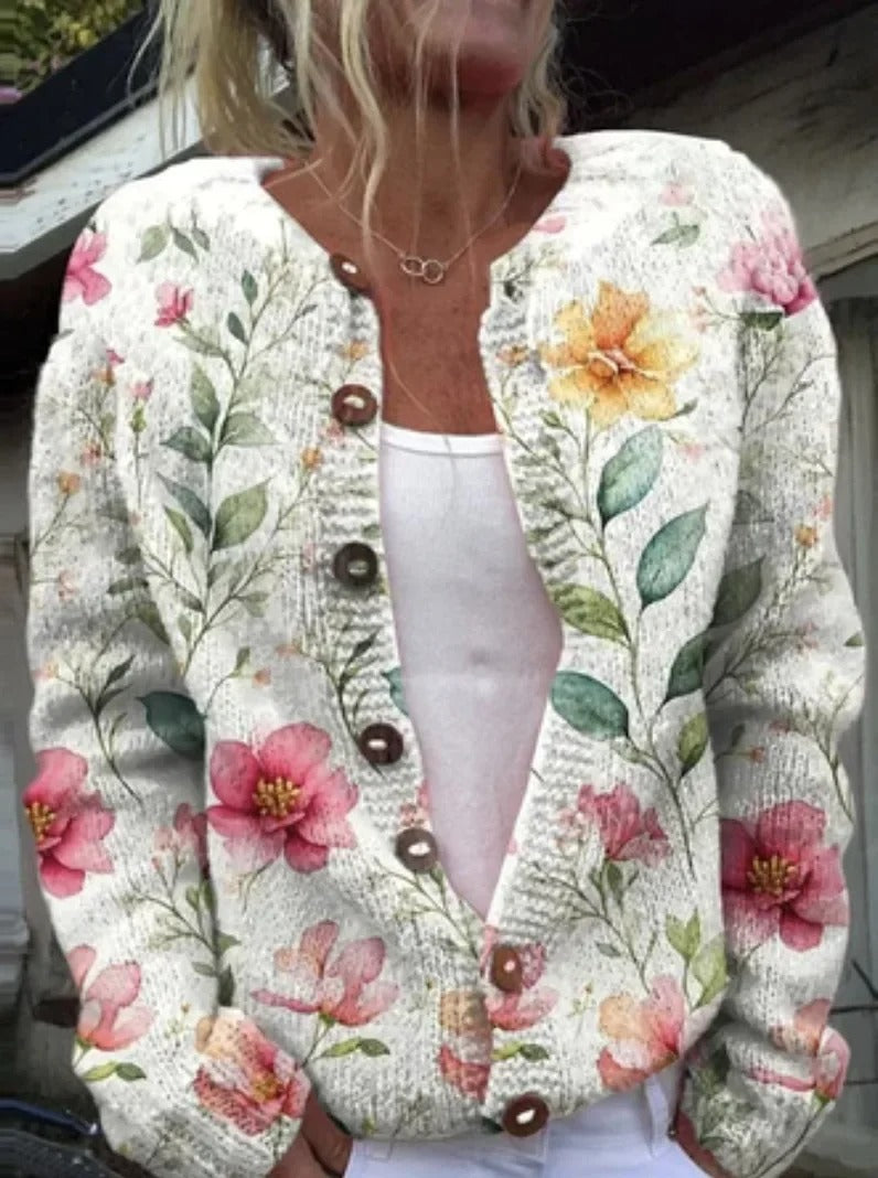 VERONICA | LUXE FLORAL PRINT CARDIGAN