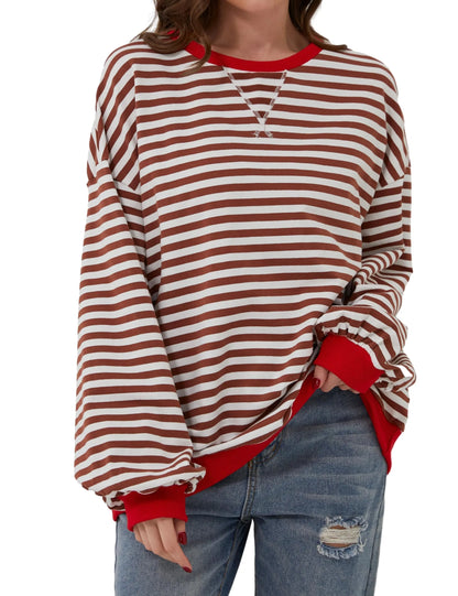 Frances - Oversized Striped Pullover